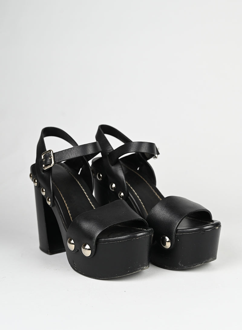 Prada Sandali in pelle nera - N. 36 -  lesleyluxuryvintage