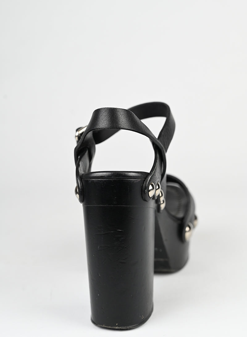 Prada Sandali in pelle nera - N. 36 -  lesleyluxuryvintage