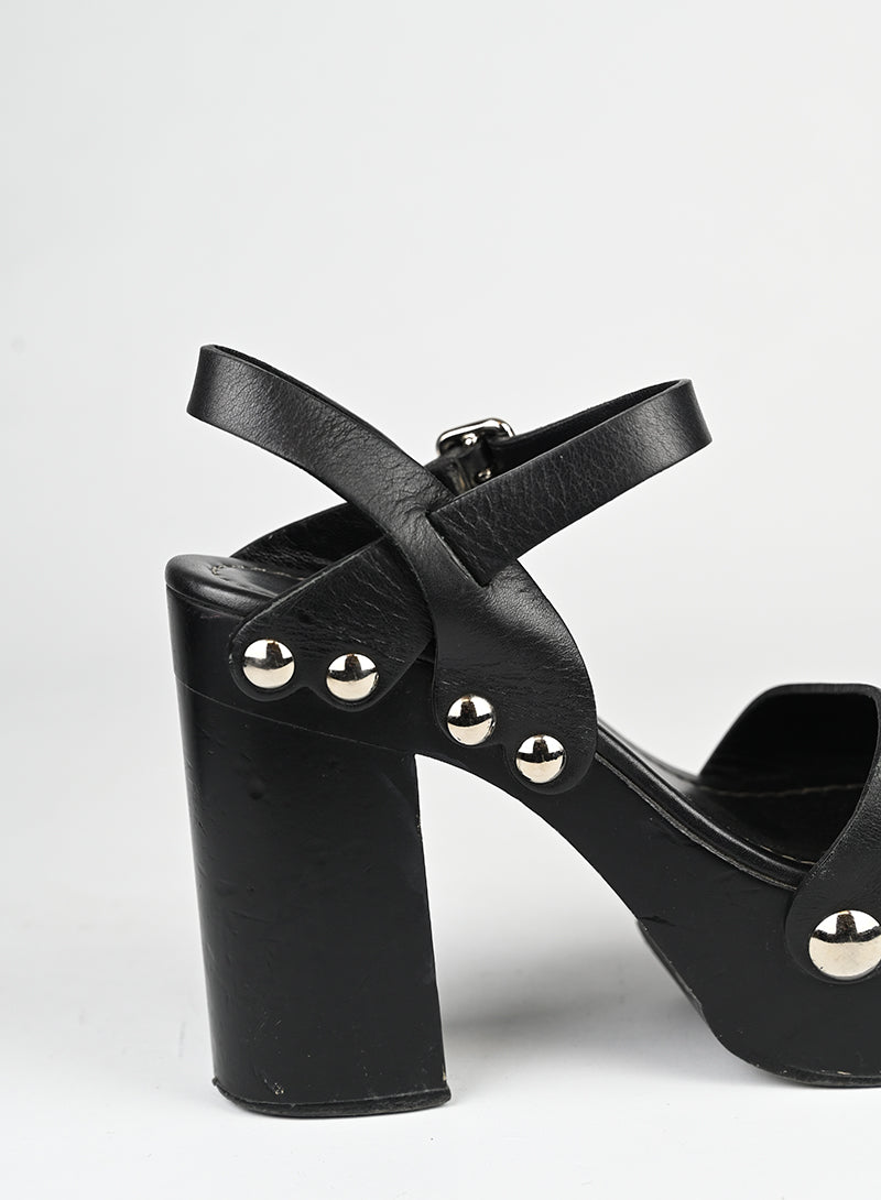 Prada Sandali in pelle nera - N. 36 -  lesleyluxuryvintage
