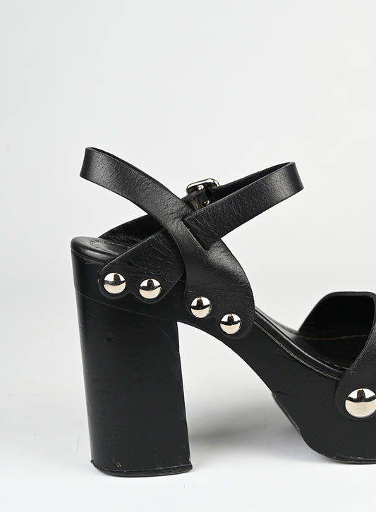 Prada Sandali in pelle nera - N. 36 -  lesleyluxuryvintage