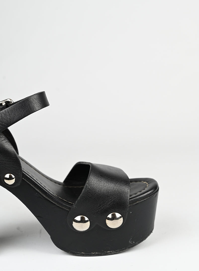 Prada Sandali in pelle nera - N. 36 -  lesleyluxuryvintage