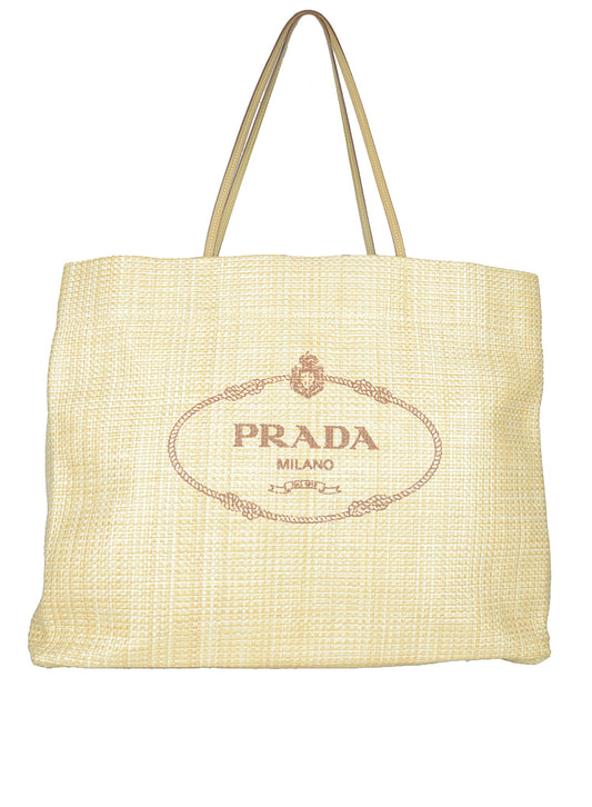 Prada Shopper in paglia beige