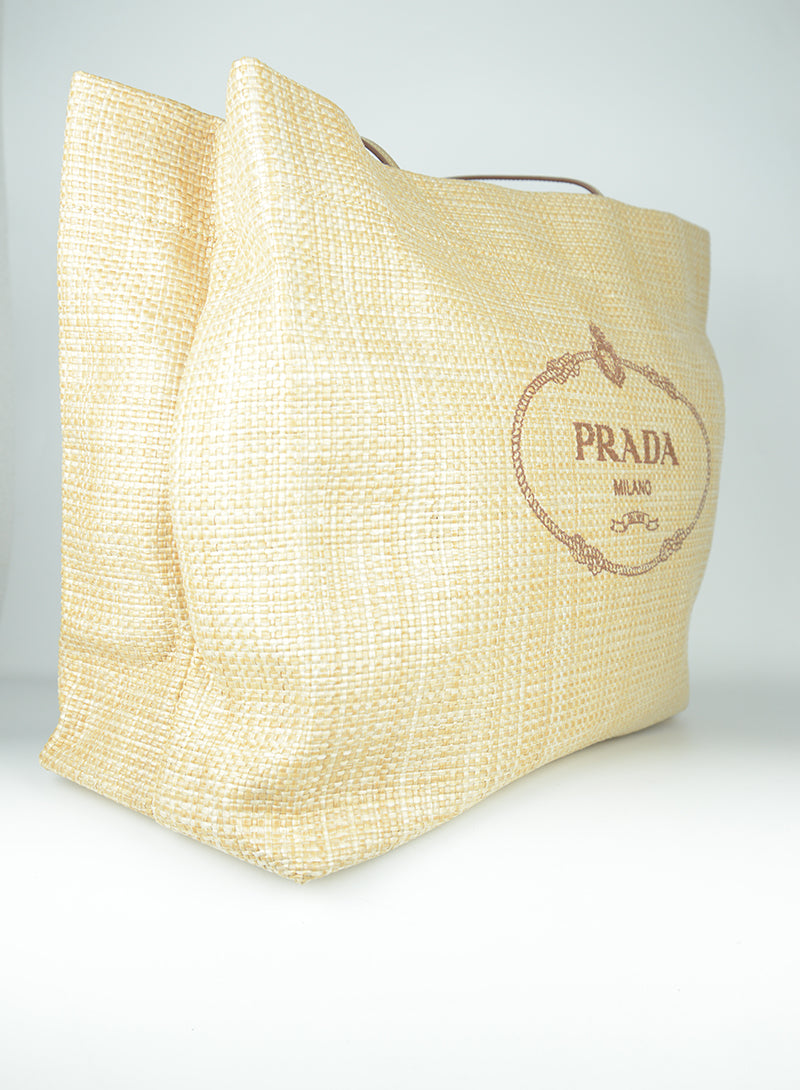 Prada Shopper in paglia beige