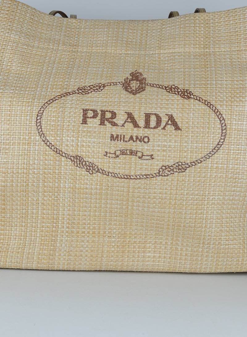 Prada Shopper in paglia beige