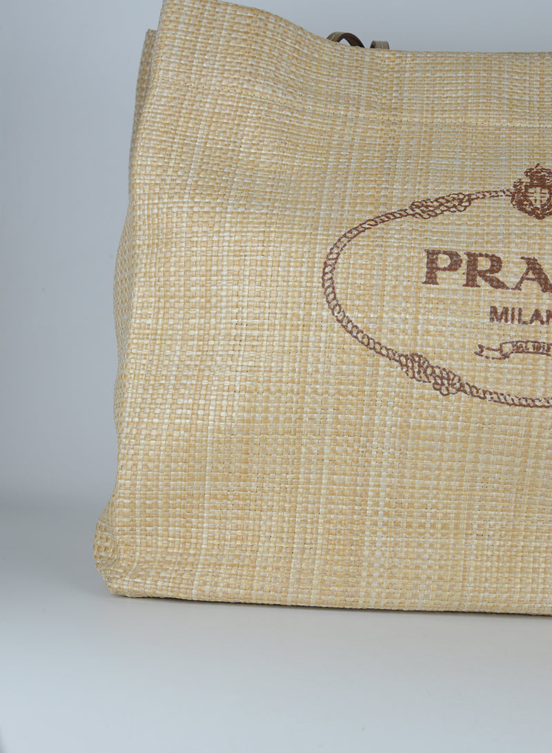 Prada Shopper in paglia beige