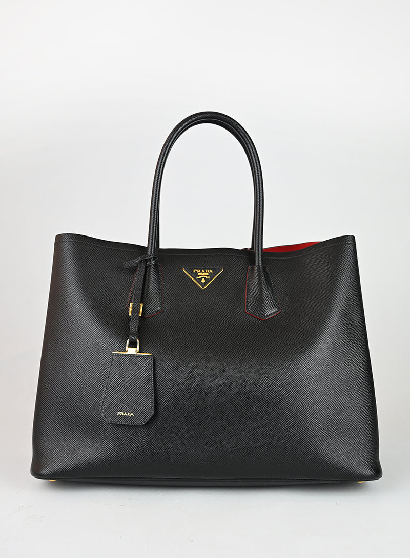 Prada Shopper in pelle Saffiano nera