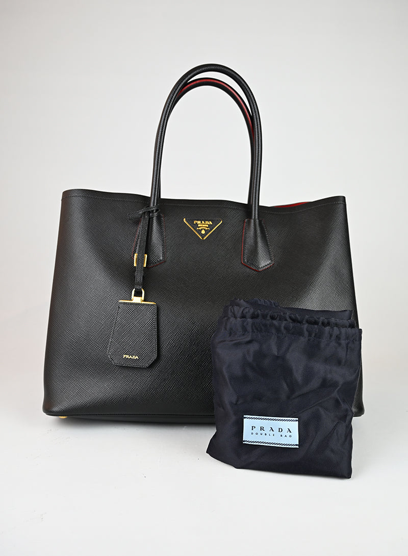 Prada Shopper in pelle Saffiano nera