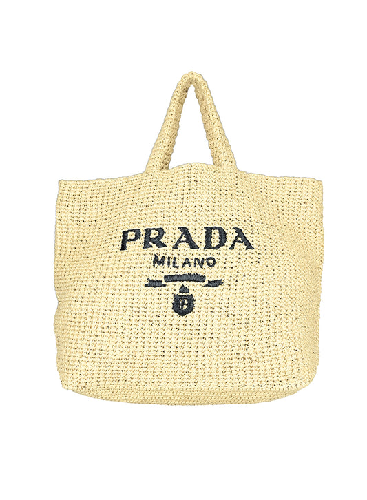 Prada Shopper in rafia crochet