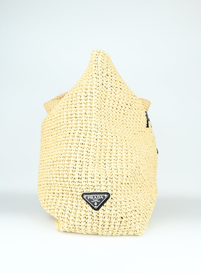 Prada Shopper in rafia crochet