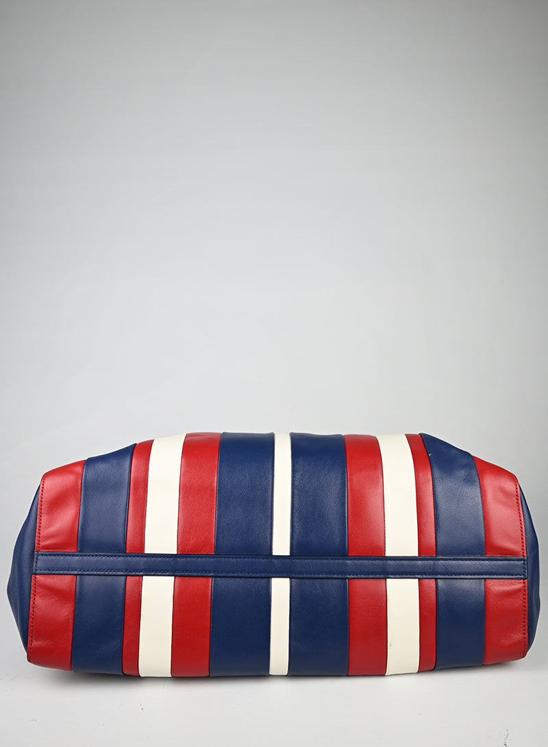 Prada Shopper Righe Blu