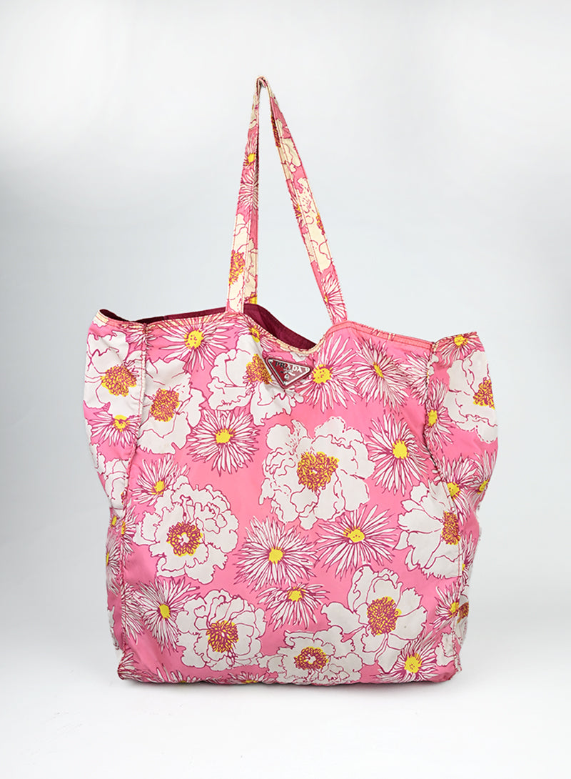 Prada Shopper Rosa Fiori