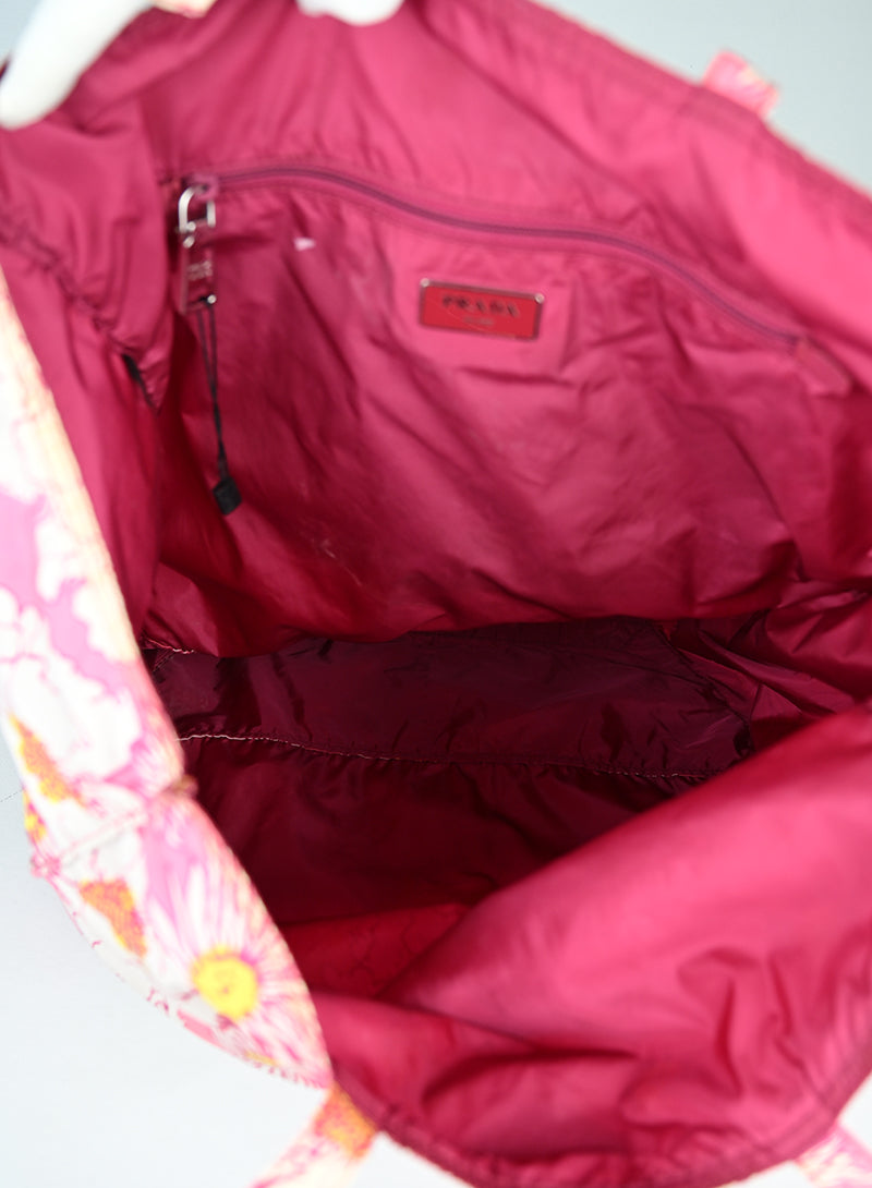 Prada Shopper Rosa Fiori