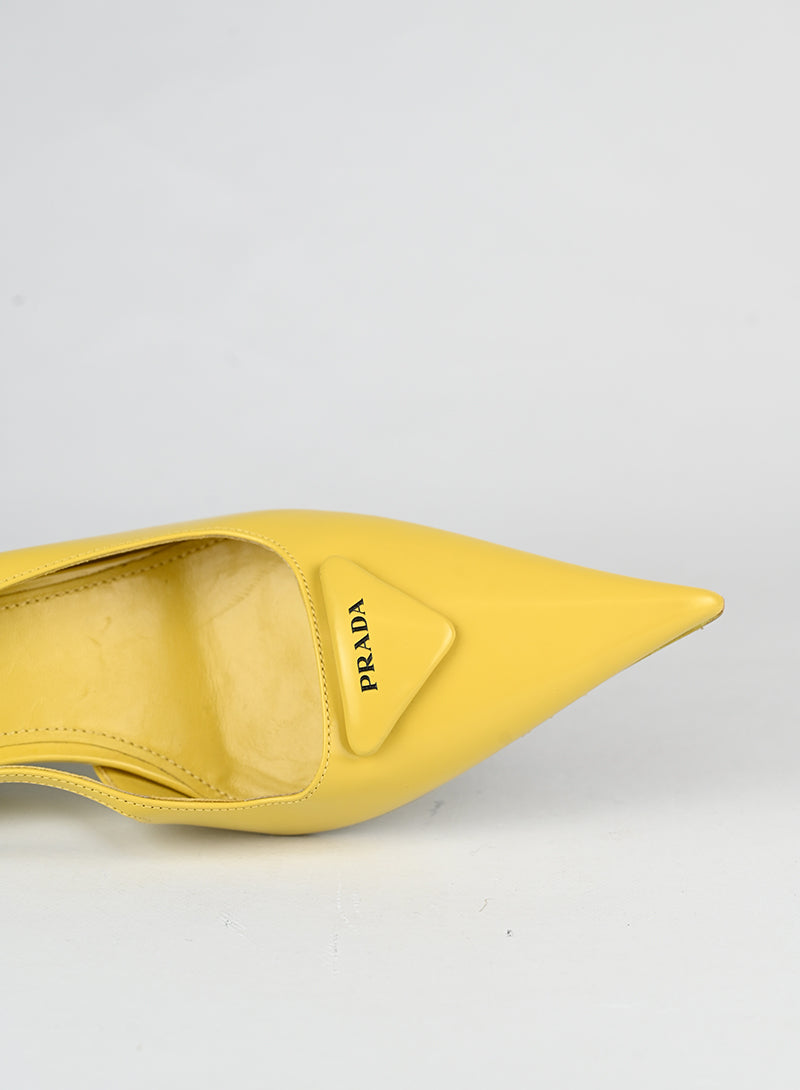 Prada Slingback in pelle gialla - N. 39