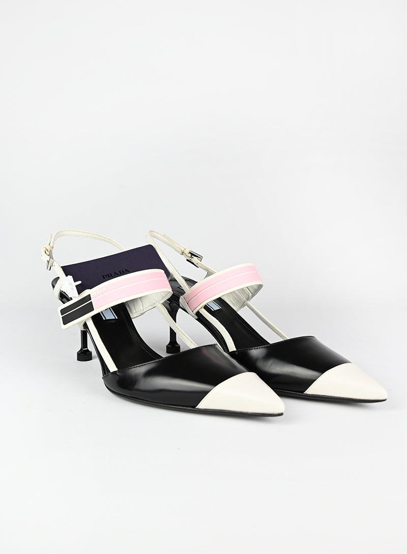 Prada Slingback nere e bianche - N. 39