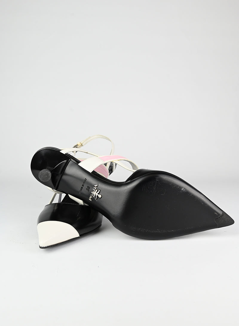 Prada Slingback nere e bianche - N. 39