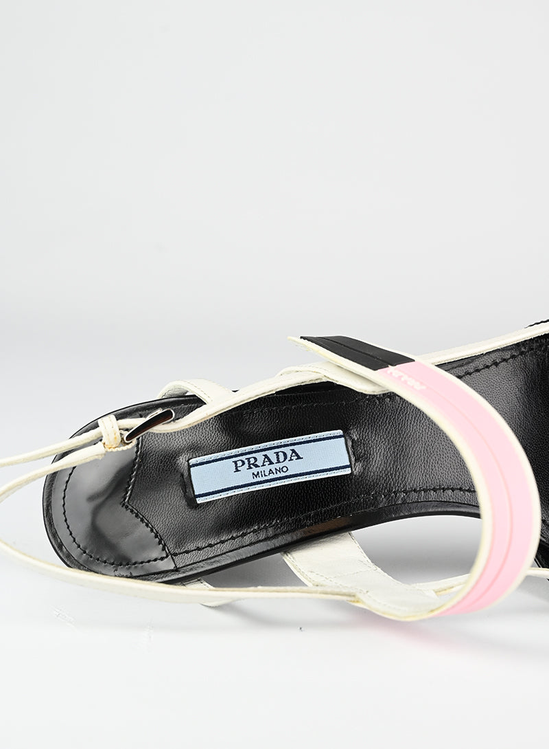 Prada Slingback nere e bianche - N. 39