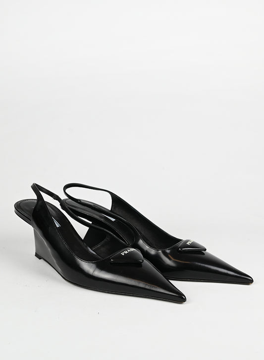 Prada Slingback in pelle nera - N. 39