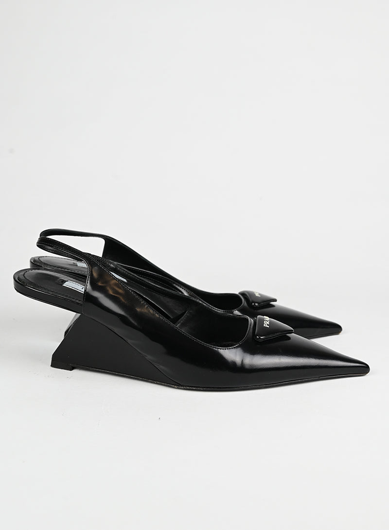 Prada Slingback in pelle nera - N. 39