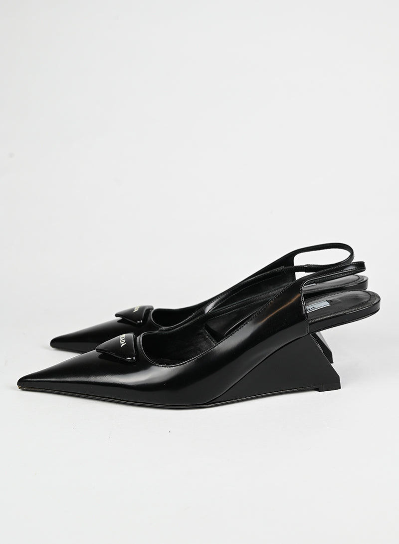 Prada Slingback in pelle nera - N. 39