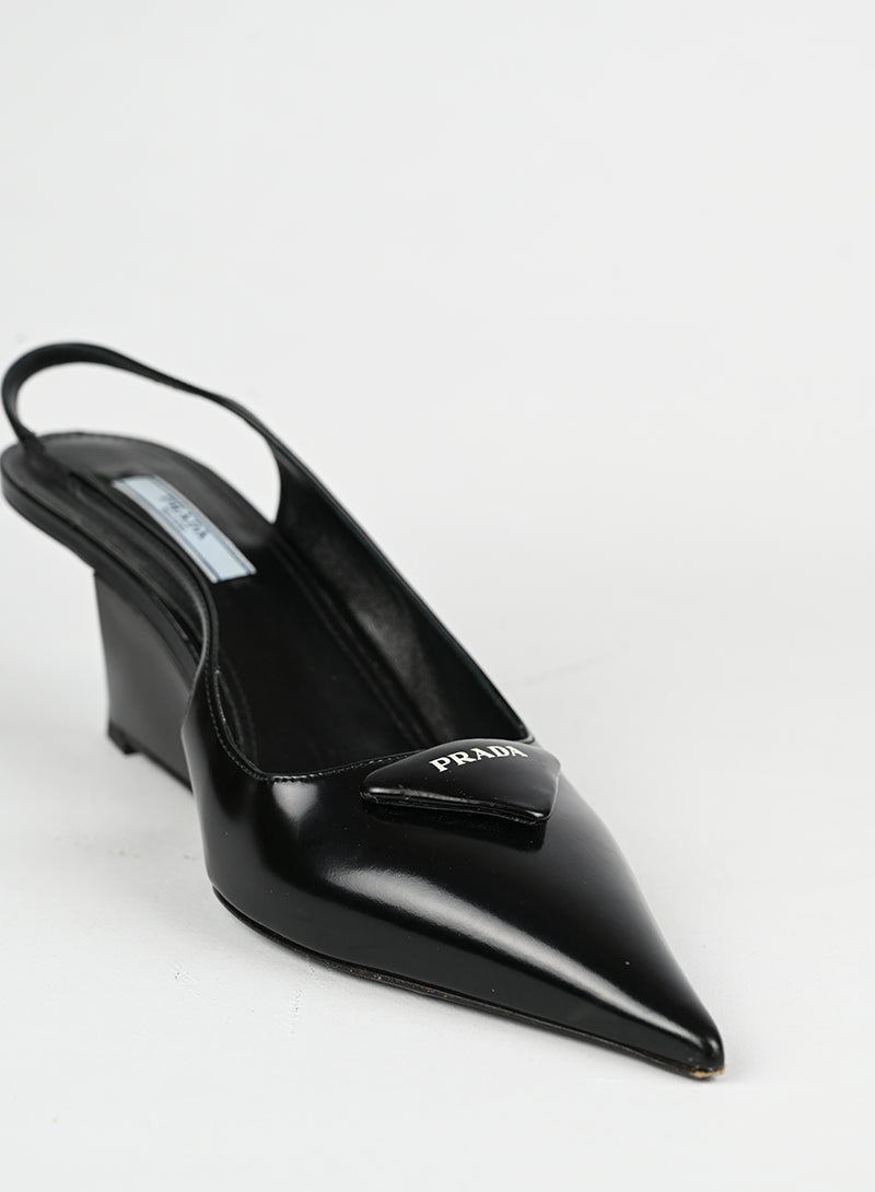 Prada Slingback in pelle nera - N. 39