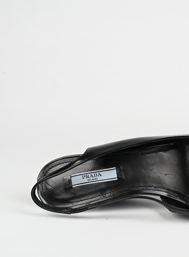 Prada Slingback in pelle nera - N. 39
