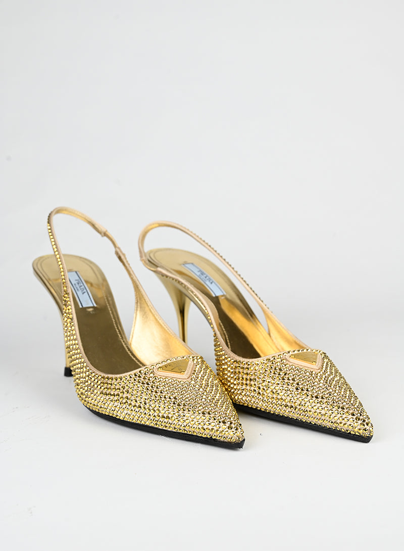 Prada Slingback con glitter oro - N. 39 -  lesleyluxuryvintage