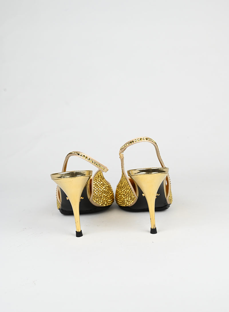 Prada Slingback con glitter oro - N. 39 -  lesleyluxuryvintage