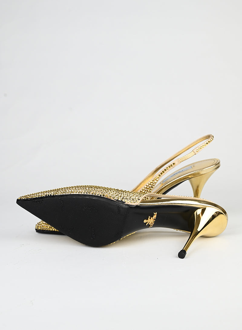 Prada Slingback con glitter oro - N. 39 -  lesleyluxuryvintage