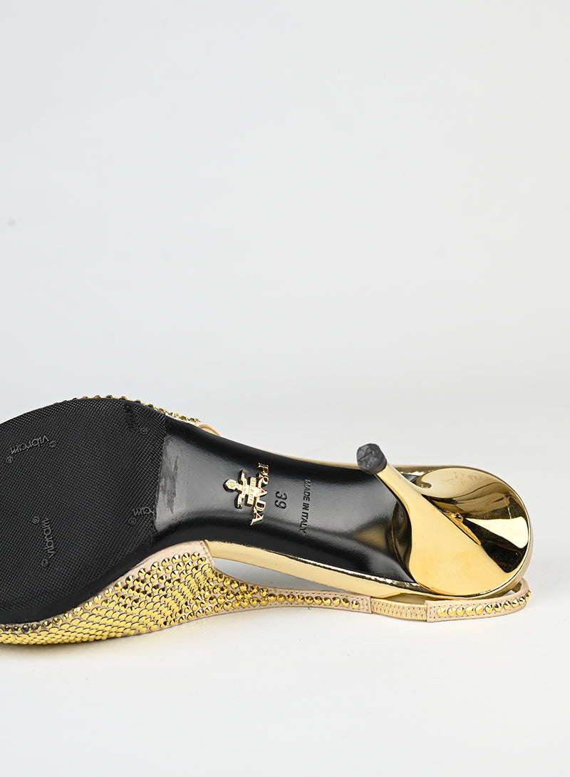 Prada Slingback con glitter oro - N. 39 -  lesleyluxuryvintage