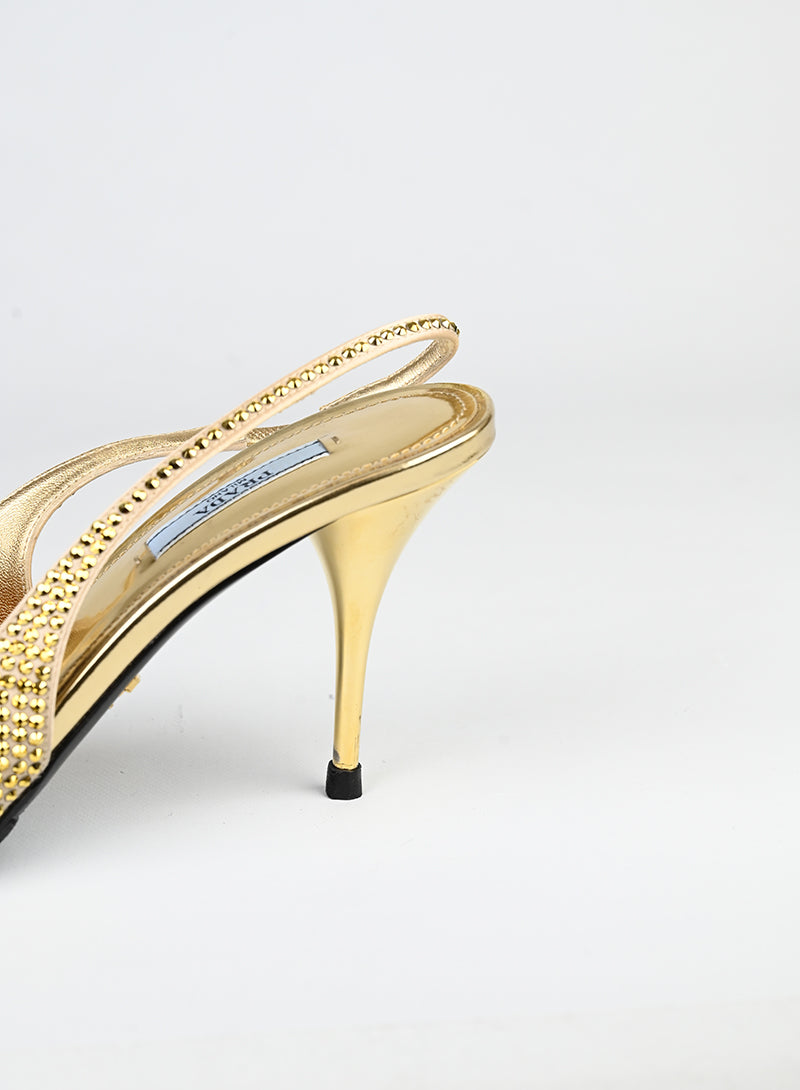 Prada Slingback con glitter oro - N. 39 -  lesleyluxuryvintage