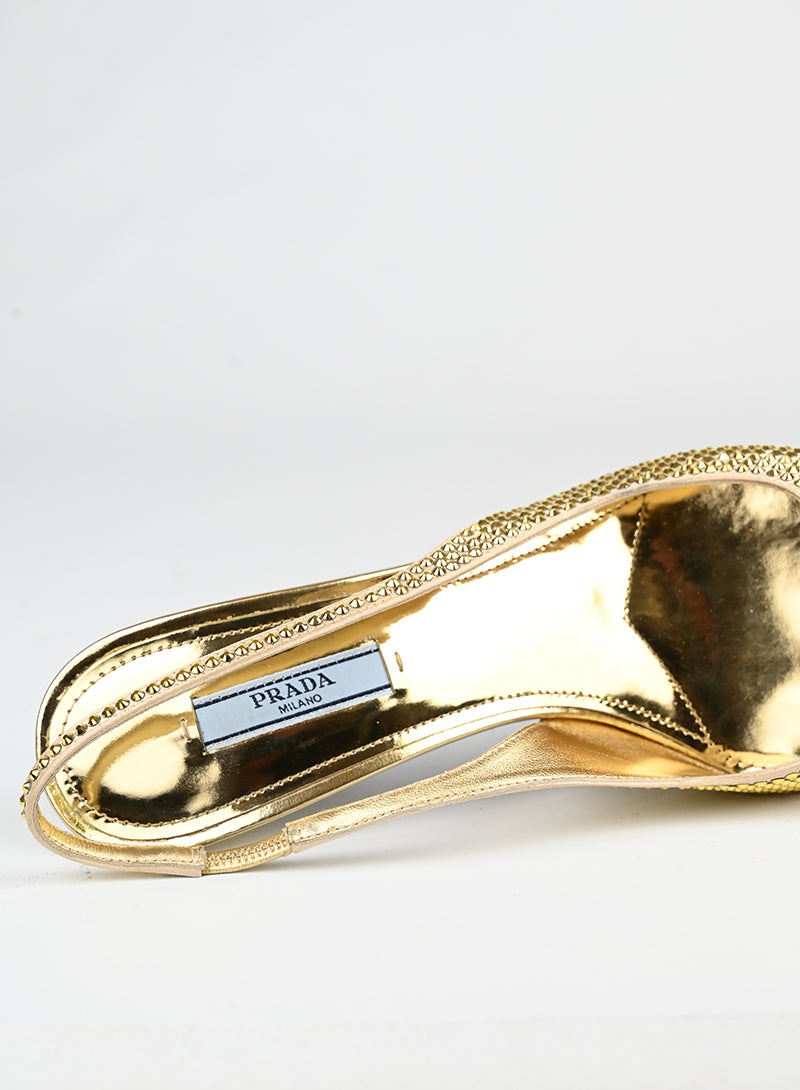 Prada Slingback con glitter oro - N. 39 -  lesleyluxuryvintage