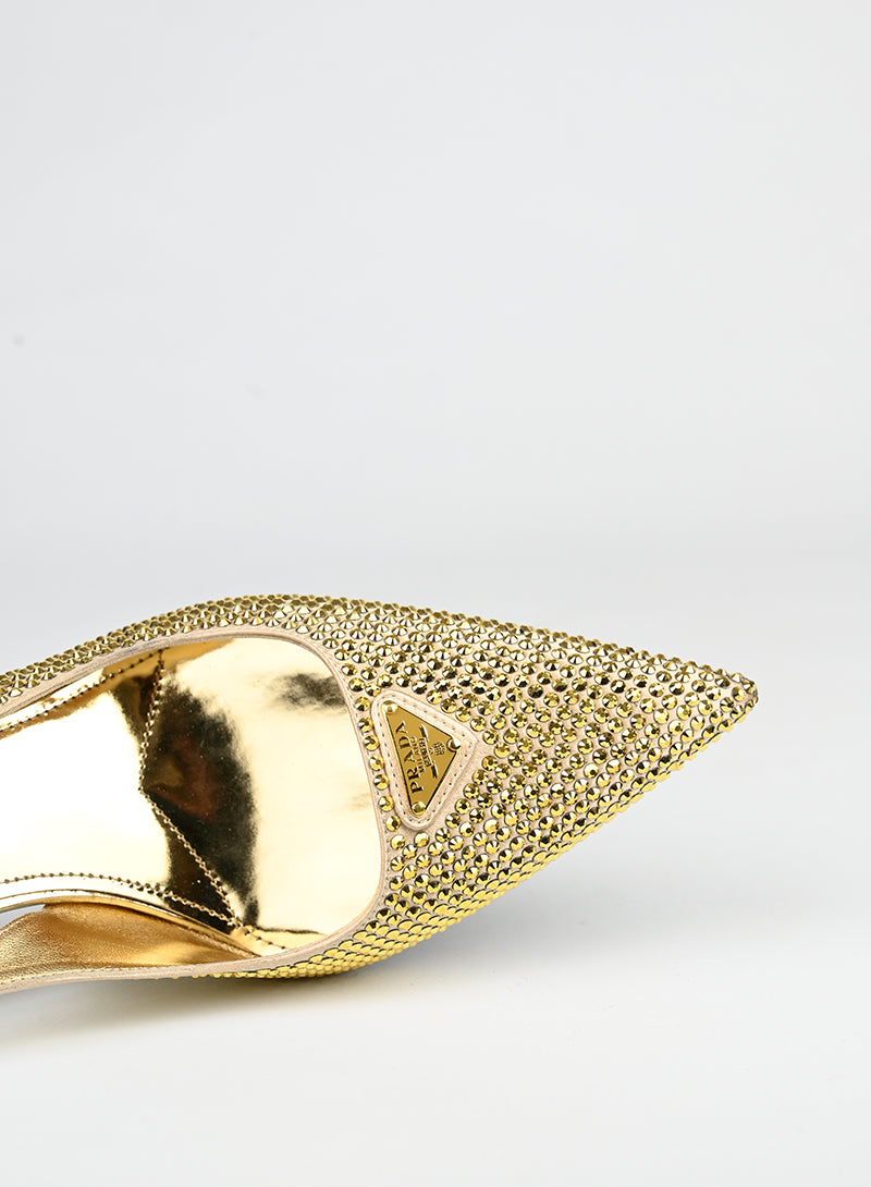 Prada Slingback con glitter oro - N. 39 -  lesleyluxuryvintage