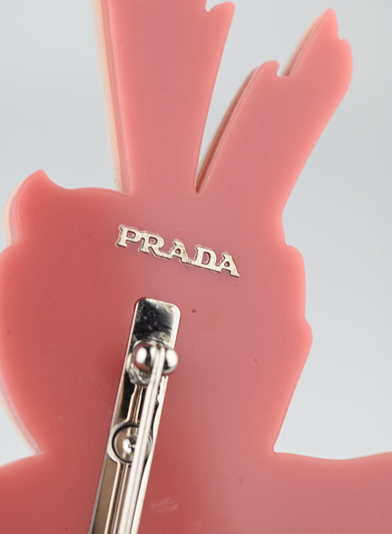 Prada Spilla fiore rosa