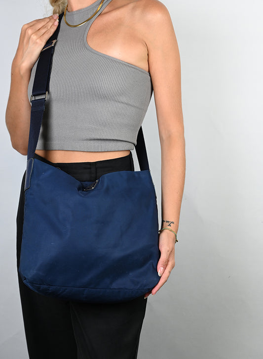 Brada Borsa in tela Nylon blu