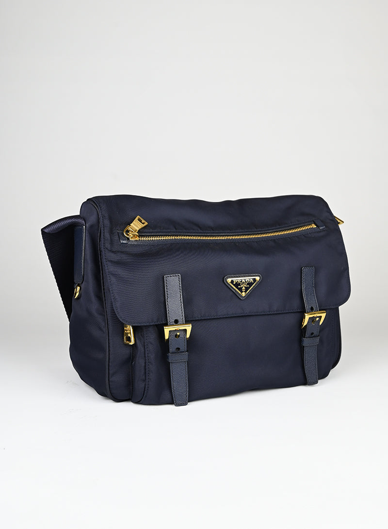 Prada Borsa in Re-Nylon blu