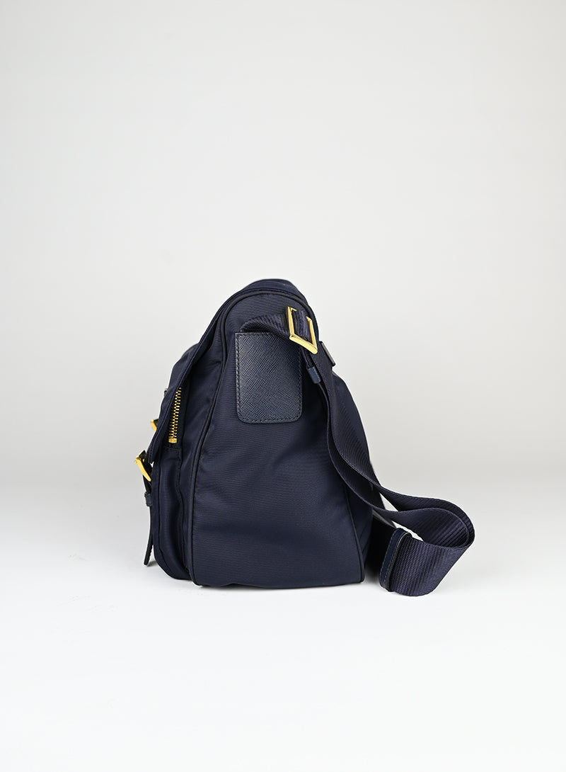 Prada Borsa in Re-Nylon blu