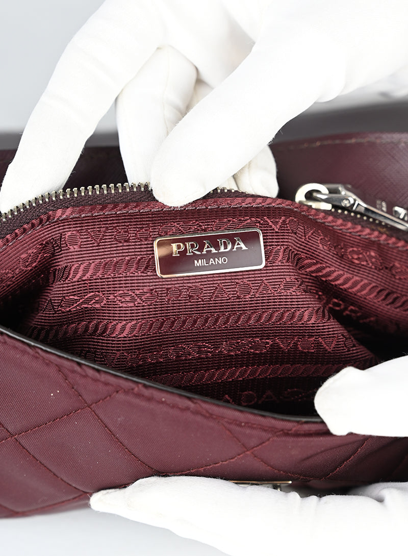 Prada Borsa in Re-nylon bordeaux