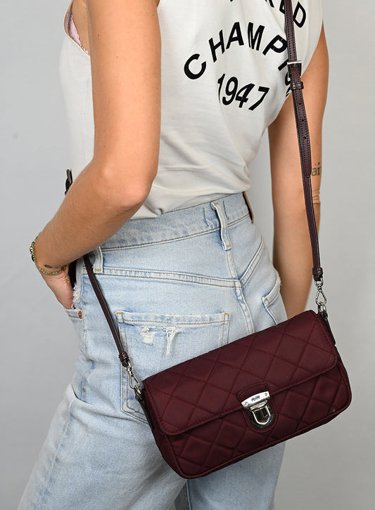 Prada Borsa in Re-nylon bordeaux