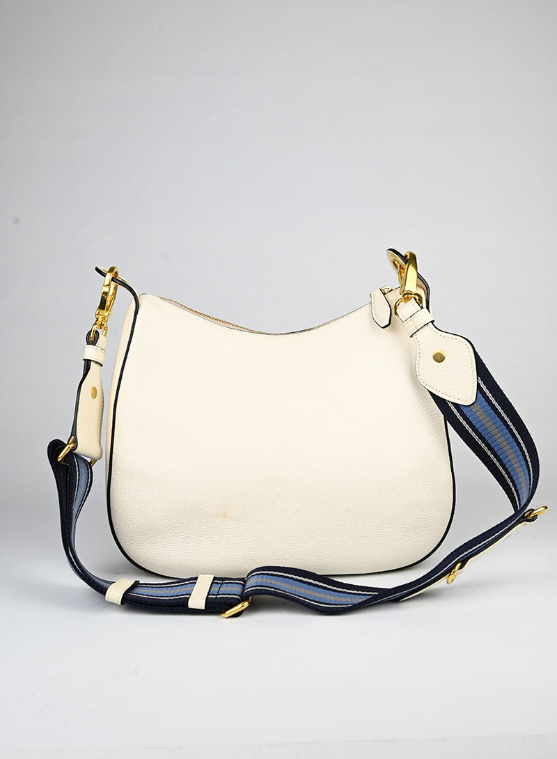 Prada in pelle martellata bianca -  lesleyluxuryvintage