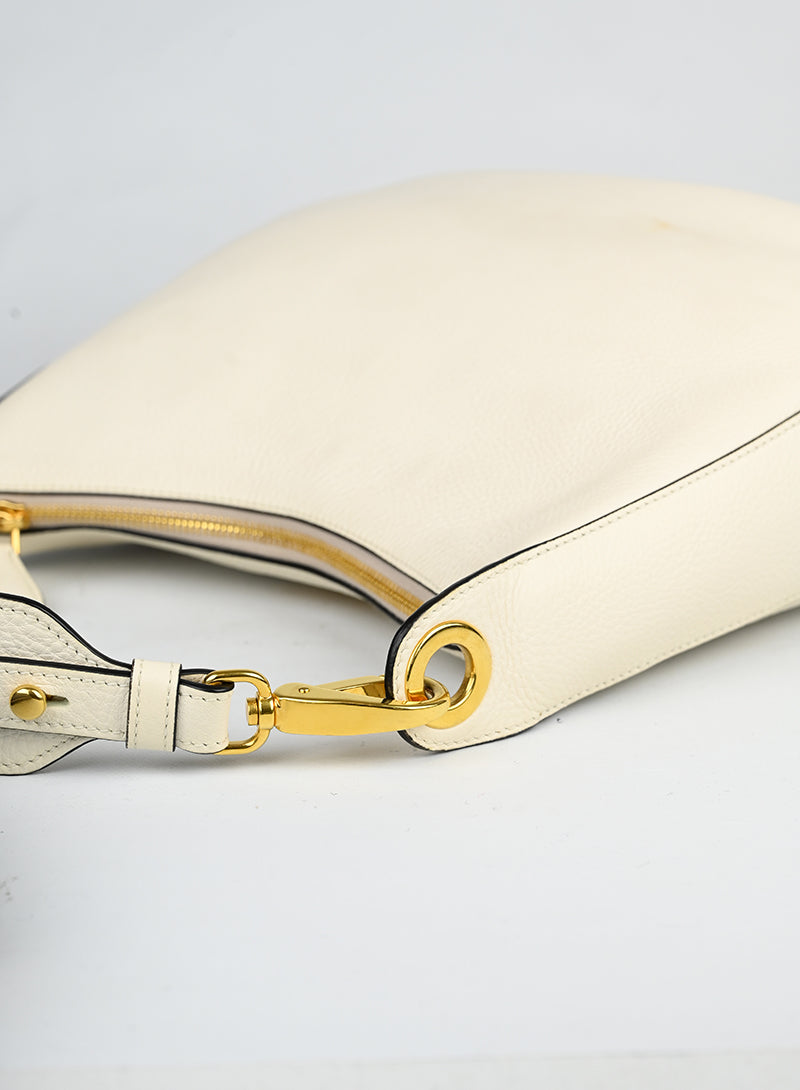 Prada in pelle martellata bianca -  lesleyluxuryvintage