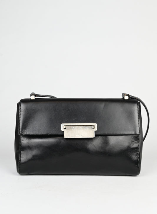 Prada Borsa in pelle spazzolata nera -  lesleyluxuryvintage