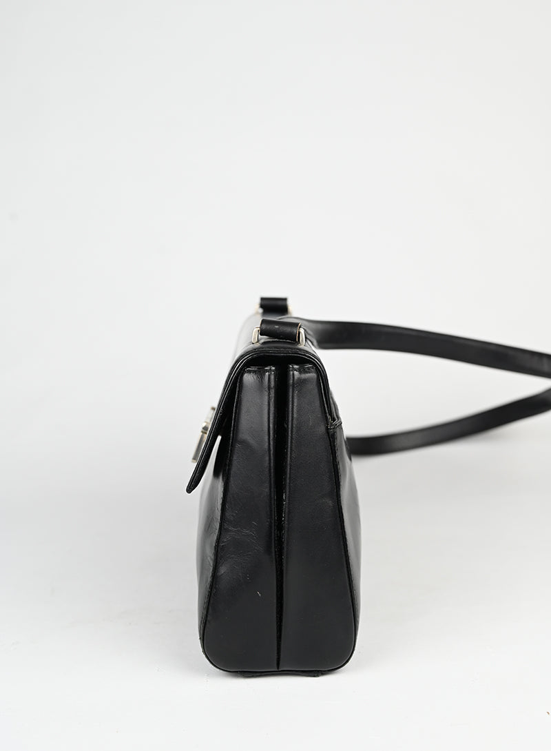 Prada Borsa in pelle spazzolata nera -  lesleyluxuryvintage