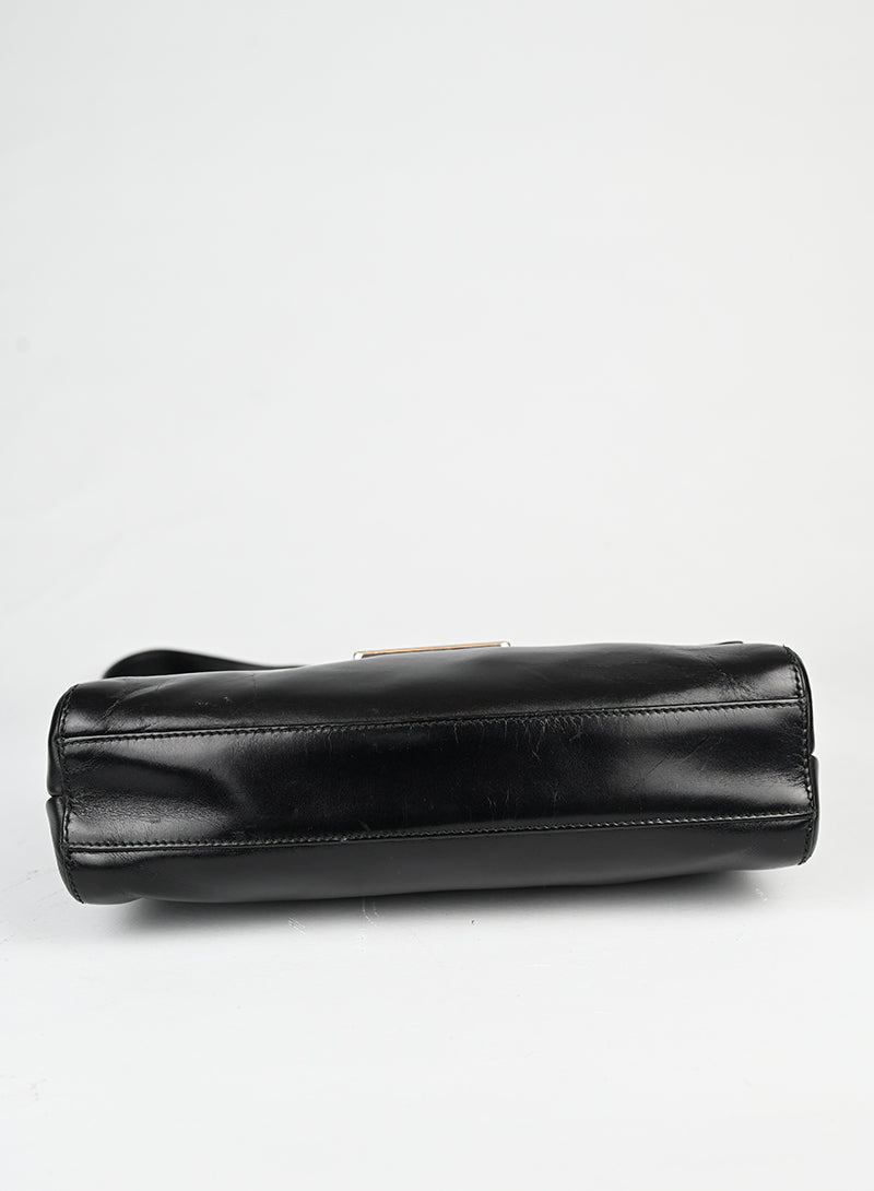 Prada Borsa in pelle spazzolata nera -  lesleyluxuryvintage