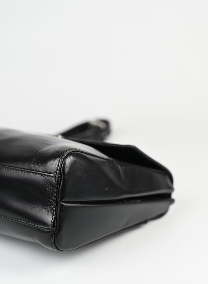 Prada Borsa in pelle spazzolata nera -  lesleyluxuryvintage