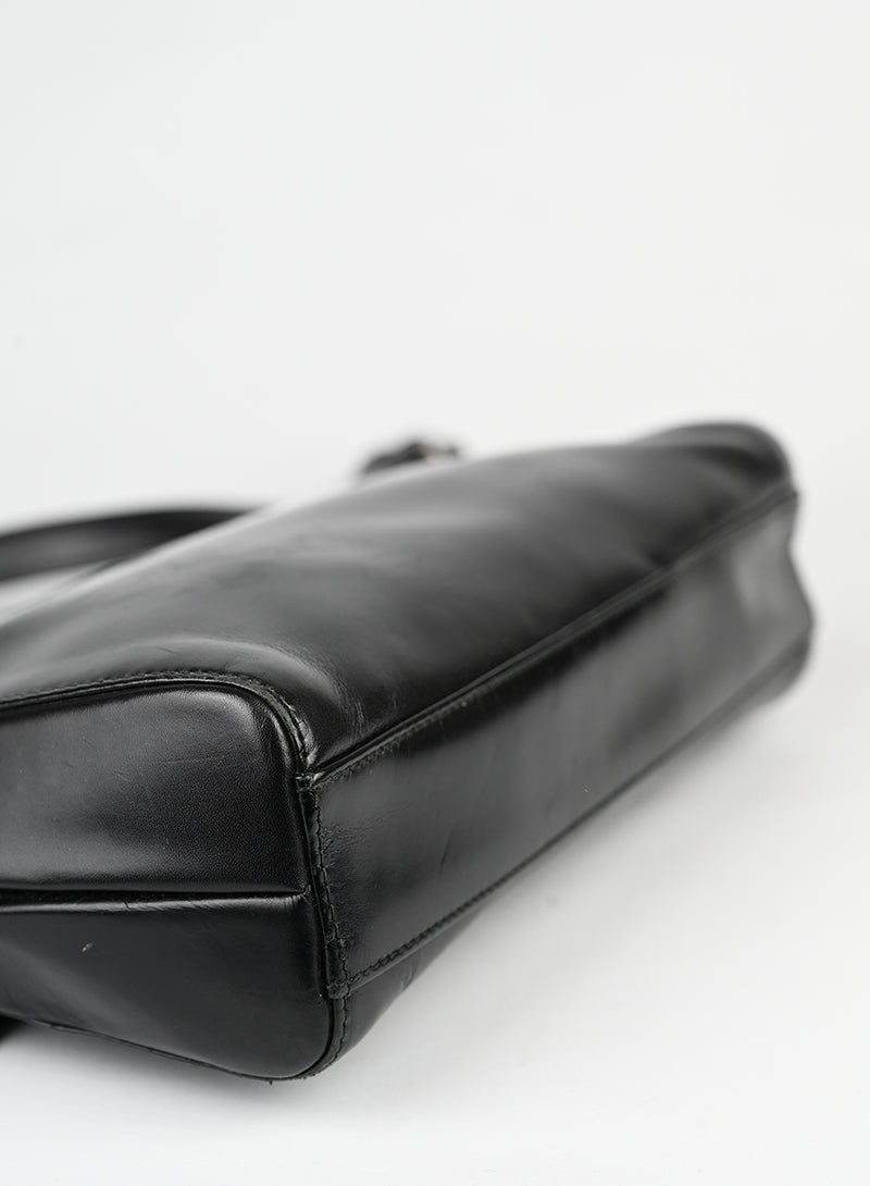 Prada Borsa in pelle spazzolata nera -  lesleyluxuryvintage