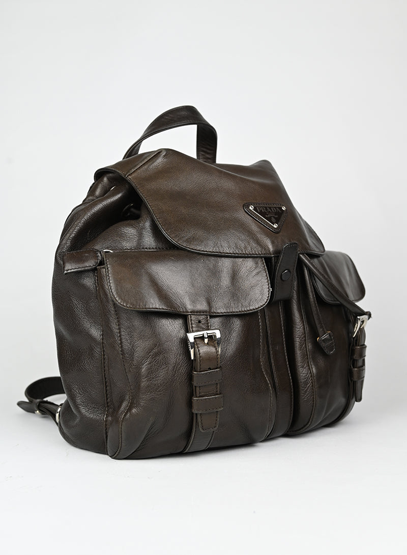 Prada Zaino in pelle marrone -  lesleyluxuryvintage