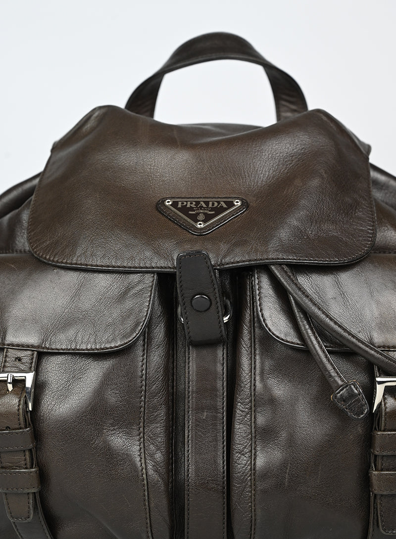 Prada Zaino in pelle marrone -  lesleyluxuryvintage
