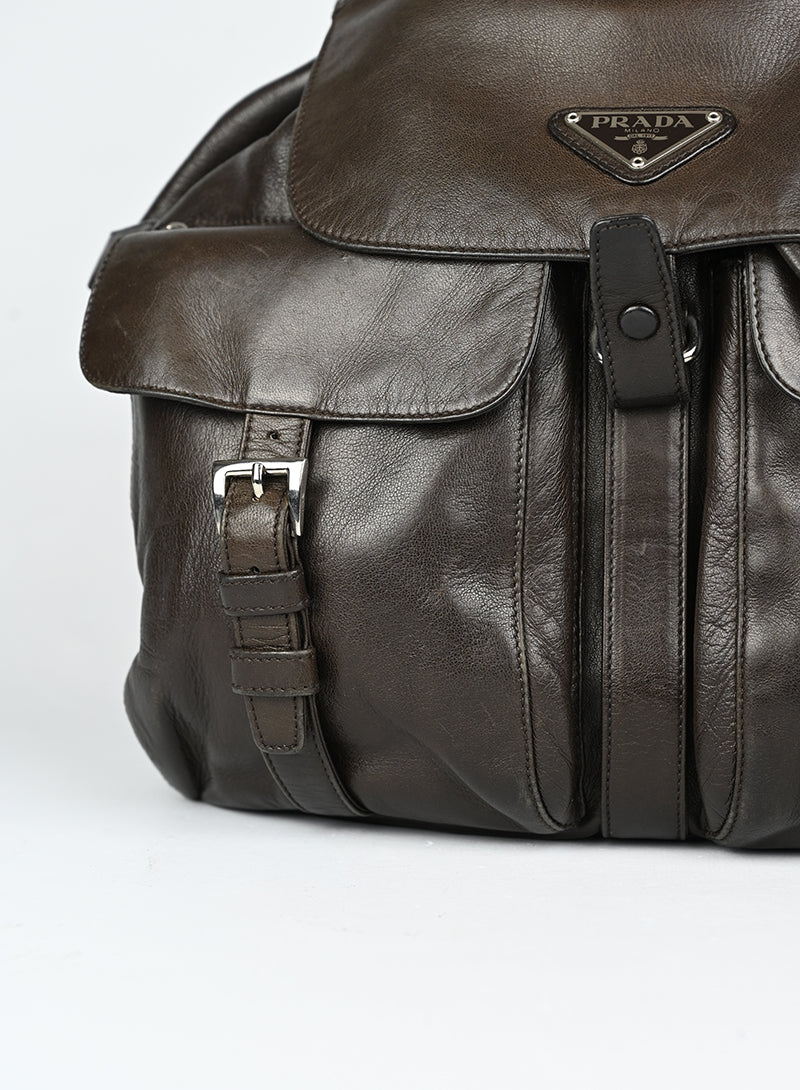 Prada Zaino in pelle marrone -  lesleyluxuryvintage