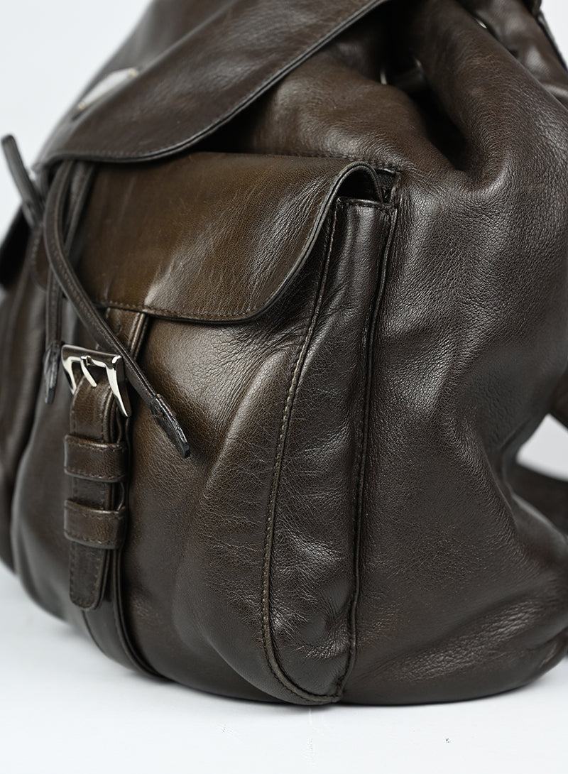 Prada Zaino in pelle marrone -  lesleyluxuryvintage