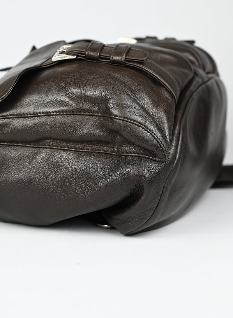 Prada Zaino in pelle marrone -  lesleyluxuryvintage